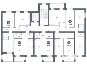 Студия квартира, вторичка, 44м2, 7/9 этаж