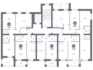 Студия квартира, вторичка, 70м2, 6/9 этаж