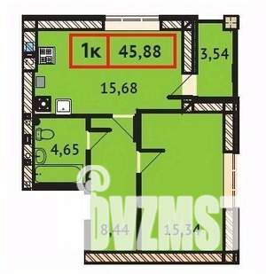 1-к квартира, вторичка, 46м2, 4/9 этаж