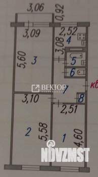 3-к квартира, вторичка, 61м2, 4/5 этаж