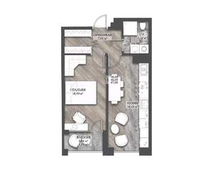 1-к квартира, вторичка, 47м2, 13/14 этаж