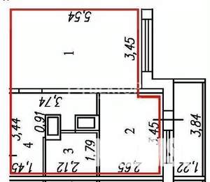1-к квартира, вторичка, 40м2, 10/17 этаж