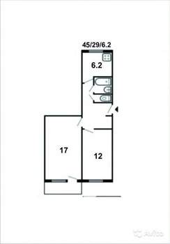 2-к квартира, вторичка, 44м2, 3/5 этаж