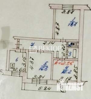 3-к квартира, вторичка, 75м2, 3/10 этаж