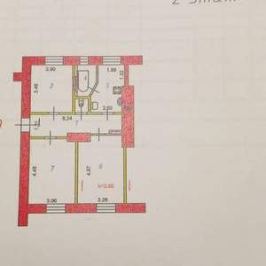 3-к квартира, вторичка, 58м2, 2/5 этаж
