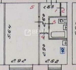 1-к квартира, вторичка, 29м2, 1/5 этаж