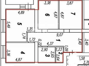 3-к квартира, вторичка, 115м2, 9/14 этаж