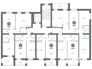 Студия квартира, вторичка, 44м2, 3/9 этаж