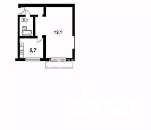 1-к квартира, вторичка, 31м2, 5/5 этаж