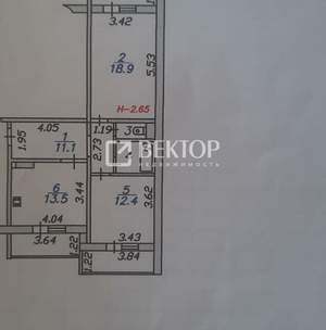 2-к квартира, вторичка, 67м2, 7/10 этаж