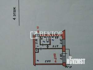 1-к квартира, вторичка, 30м2, 4/5 этаж