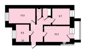 3-к квартира, вторичка, 63м2, 3/5 этаж