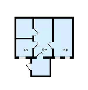 2-к квартира, вторичка, 40м2, 1/1 этаж