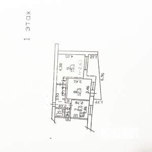 2-к квартира, вторичка, 47м2, 1/9 этаж