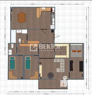 3-к квартира, вторичка, 103м2, 1/5 этаж