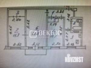 3-к квартира, вторичка, 57м2, 2/5 этаж