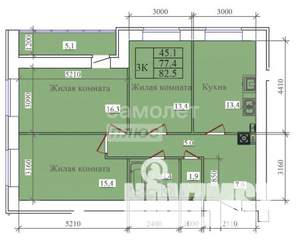 3-к квартира, вторичка, 83м2, 6/14 этаж