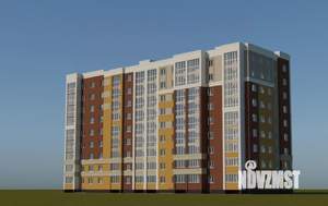 1-к квартира, строящийся дом, 40м2, 3/9 этаж