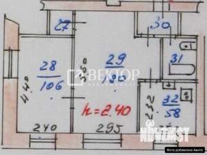 2-к квартира, вторичка, 41м2, 1/3 этаж
