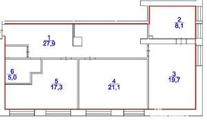 3-к квартира, вторичка, 101м2, 3/3 этаж