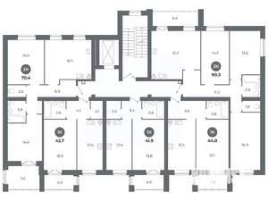 Студия квартира, вторичка, 43м2, 2/9 этаж