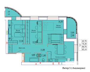 3-к квартира, вторичка, 85м2, 2/9 этаж