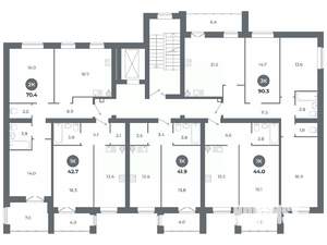 Студия квартира, вторичка, 43м2, 3/9 этаж