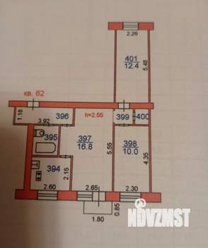 3-к квартира, вторичка, 55м2, 5/5 этаж