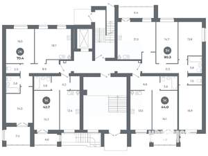 Студия квартира, вторичка, 44м2, 1/9 этаж