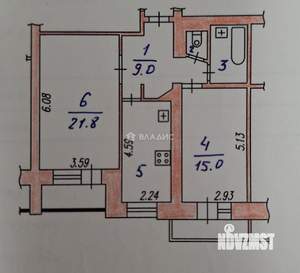 2-к квартира, вторичка, 64м2, 7/10 этаж