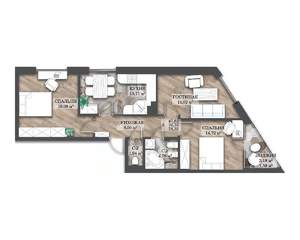 3-к квартира, строящийся дом, 78м2, 14/14 этаж