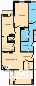 Студия квартира, вторичка, 106м2, 2/17 этаж