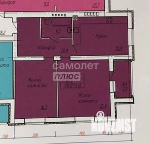 2-к квартира, вторичка, 69м2, 5/5 этаж