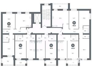 Студия квартира, вторичка, 43м2, 4/9 этаж