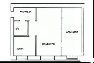 2-к квартира, вторичка, 44м2, 2/5 этаж