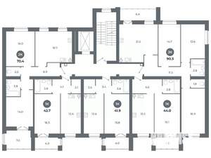 Студия квартира, вторичка, 42м2, 4/9 этаж