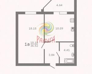 1-к квартира, вторичка, 40м2, 3/9 этаж