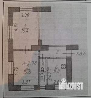 2-к квартира, вторичка, 49м2, 3/4 этаж