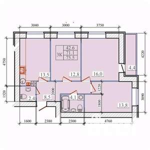 3-к квартира, вторичка, 76м2, 6/14 этаж