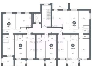 Студия квартира, вторичка, 44м2, 4/9 этаж