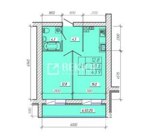 2-к квартира, вторичка, 44м2, 7/9 этаж