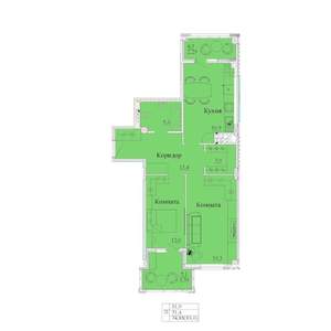 2-к квартира, строящийся дом, 83м2, 10/14 этаж