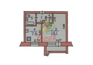 1-к квартира, вторичка, 33м2, 5/5 этаж