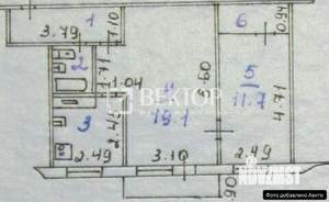 2-к квартира, вторичка, 44м2, 3/5 этаж
