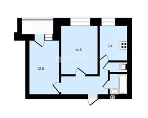 2-к квартира, вторичка, 46м2, 6/10 этаж