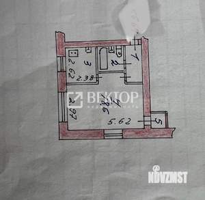 1-к квартира, вторичка, 32м2, 4/4 этаж