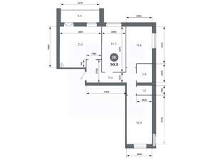 Студия квартира, вторичка, 90м2, 8/9 этаж