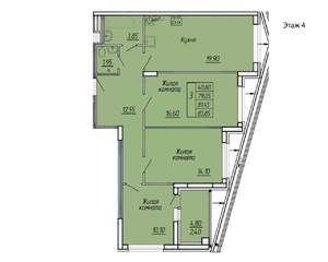 3-к квартира, вторичка, 84м2, 4/11 этаж