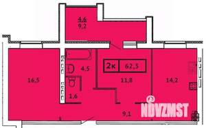 2-к квартира, вторичка, 62м2, 8/10 этаж