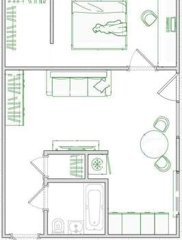 2-к квартира, вторичка, 45м2, 3/5 этаж